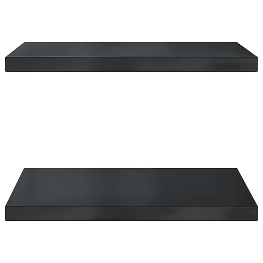 Étagères murales 2 pcs 50x40 cm noir acier inoxydable - 4