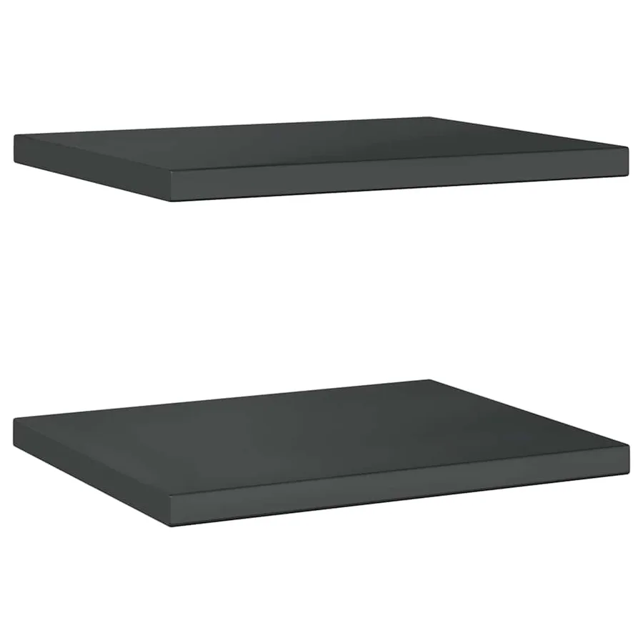 Étagères murales 2 pcs 50x40 cm noir acier inoxydable - 6