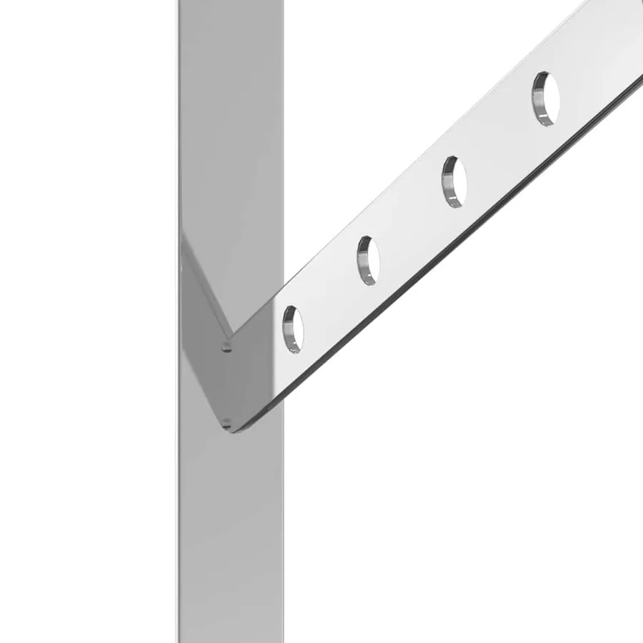 Supports d'étagères 4pcs argenté acier inoxydable - 9