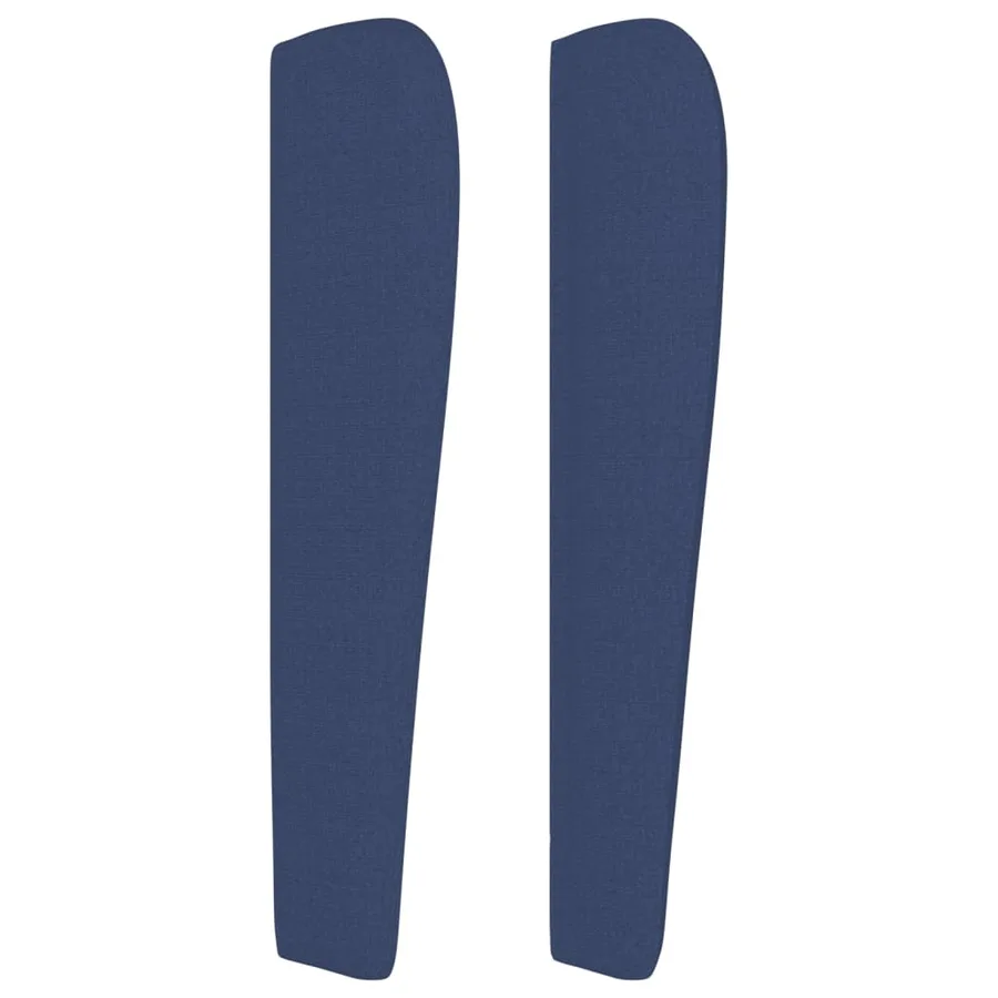 Tête de lit avec oreilles Bleu 203x23x118/128 cm Tissu - 4
