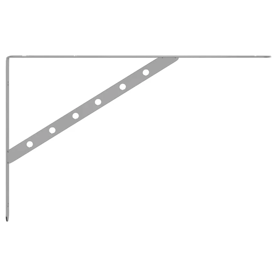 Supports d'étagères 4 pcs 40x2,5x25 cm argenté acier inoxydable - 7