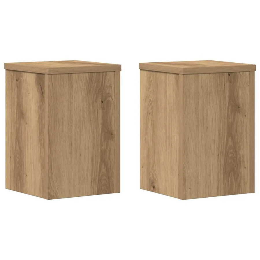 Supports pour plantes 2 pcs chêne artisanal bois d'ingénierie - 2