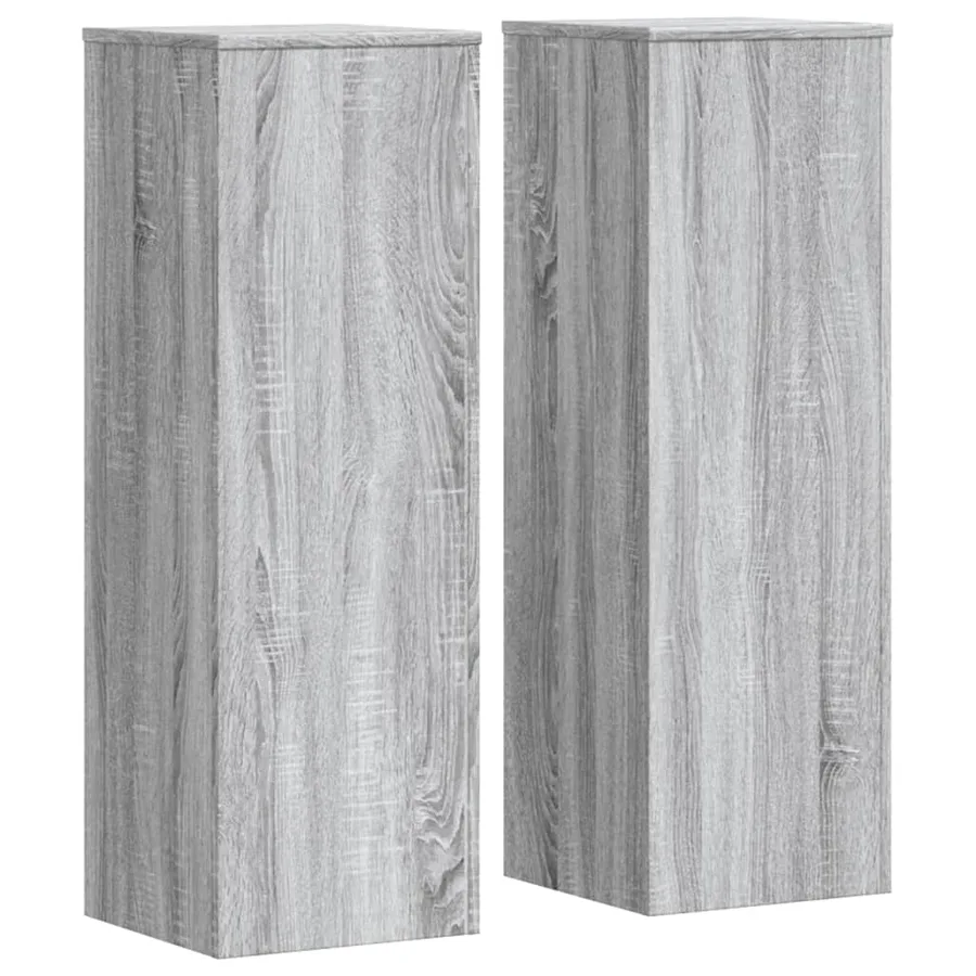 Supports pour plantes 2 pcs sonoma gris bois d'ingénierie - 2