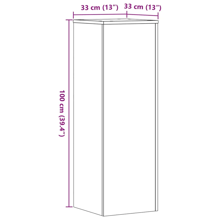 Supports pour plantes 2 pcs sonoma gris bois d'ingénierie - 8