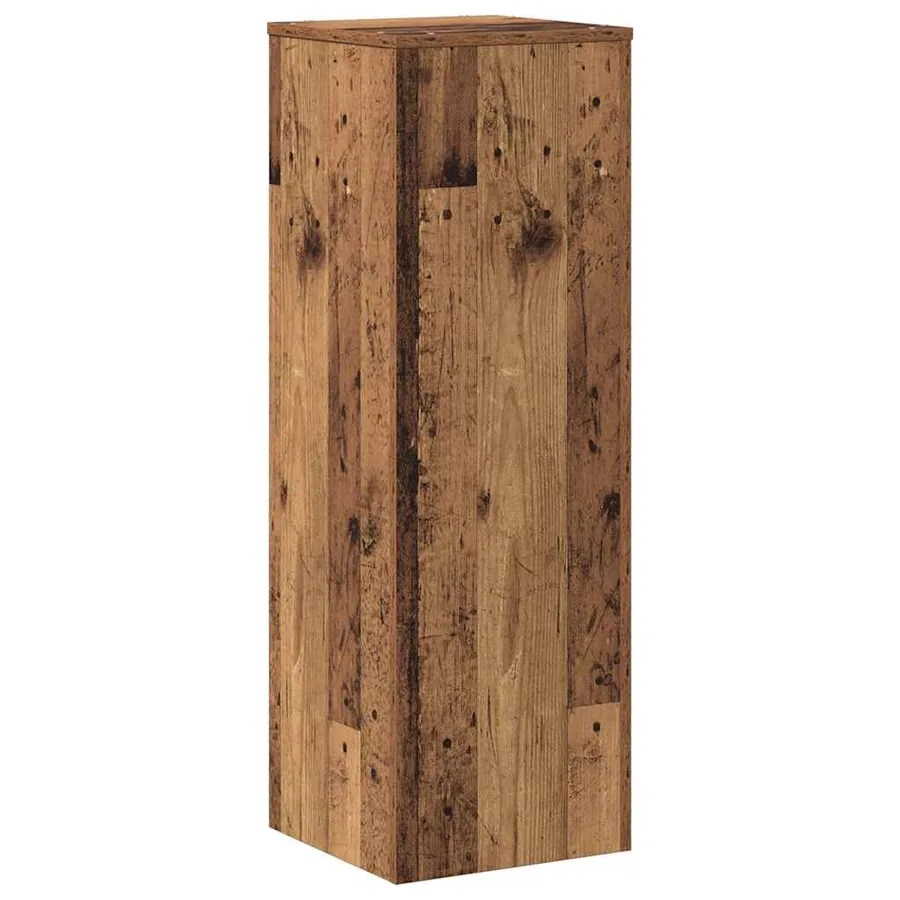 Support pour plantes vieux bois 33x33x100 cm bois d'ingénierie - 2