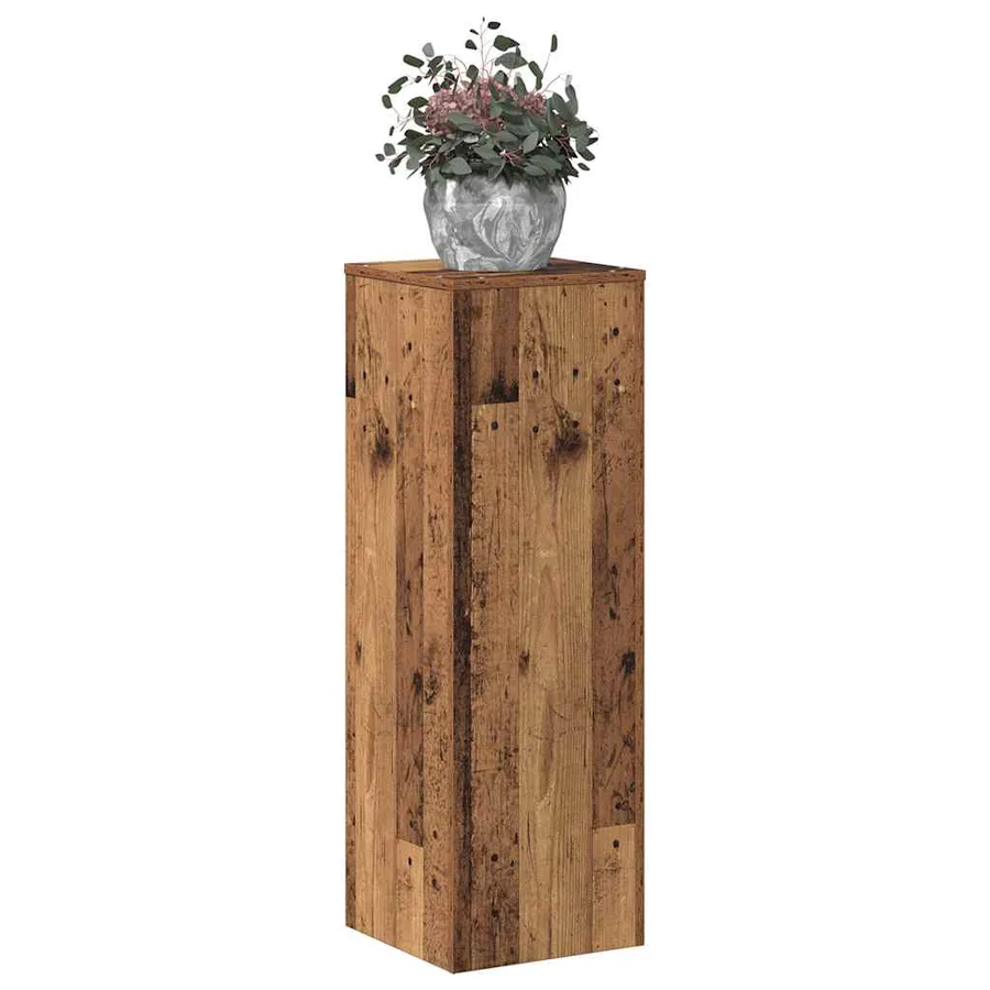 Support pour plantes vieux bois 33x33x100 cm bois d'ingénierie - 3