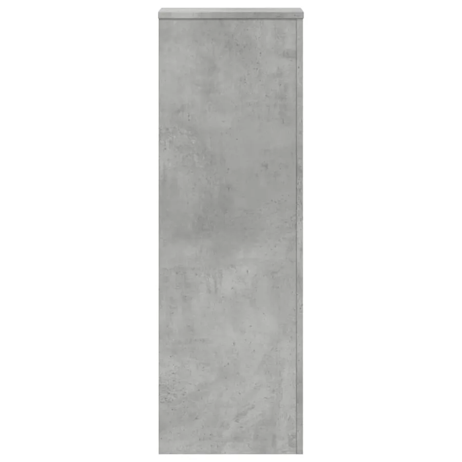 Supports pour plantes 2 pcs gris béton bois d'ingénierie - 4