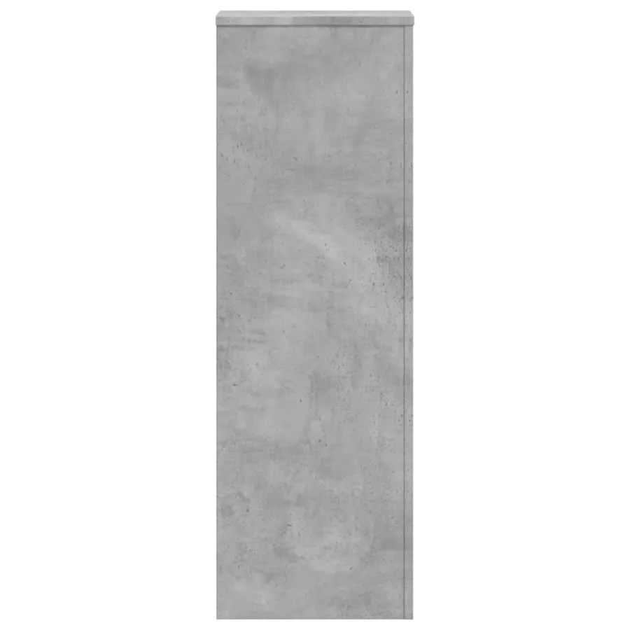 Supports pour plantes 2 pcs gris béton bois d'ingénierie - 7
