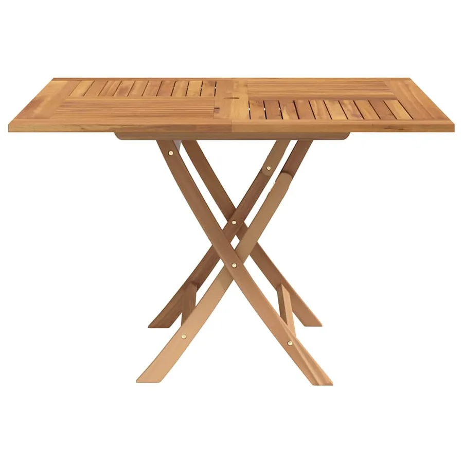 Table pliable de jardin 110x110x75 cm bois massif de teck - 4