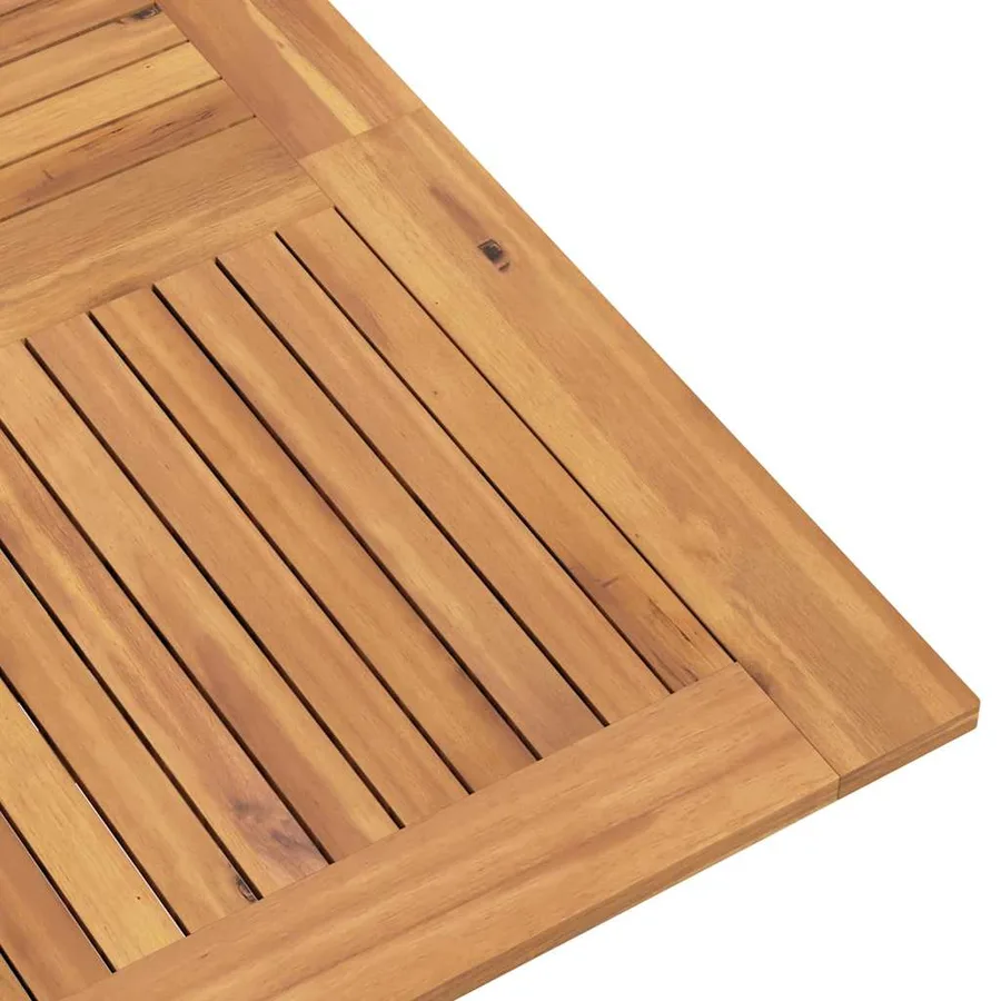 Table pliable de jardin 110x110x75 cm bois massif de teck - 7