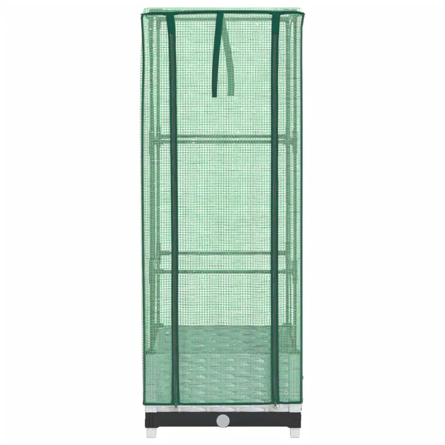 Jardinière surélevée avec housse aspect rotin 40x40x123 cm - 4