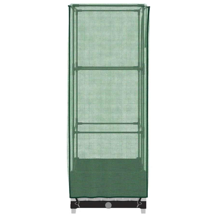 Jardinière surélevée avec housse aspect rotin 40x40x123 cm - 5
