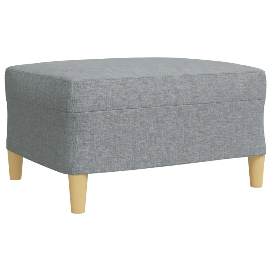 Ensemble de canapés 3 pcs avec repose-pied gris clair tissu - 6