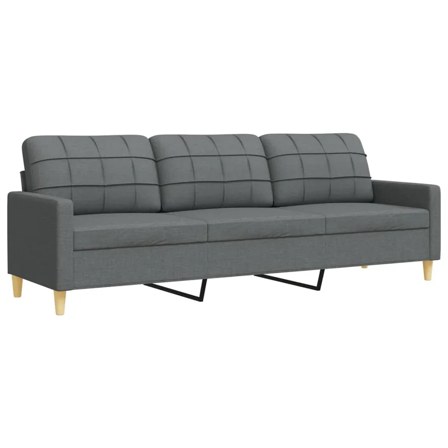 Ensemble de canapés 3 pcs gris foncé tissu - 6