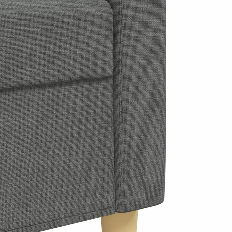 Ensemble de canapés 3 pcs coussins décoratifs gris foncé tissu - 8