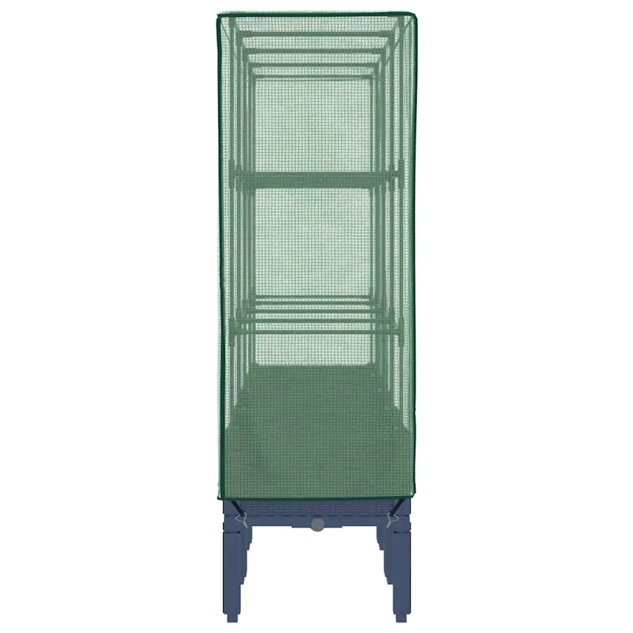 Jardinière surélevée avec housse aspect rotin 160x40x140 cm - 5
