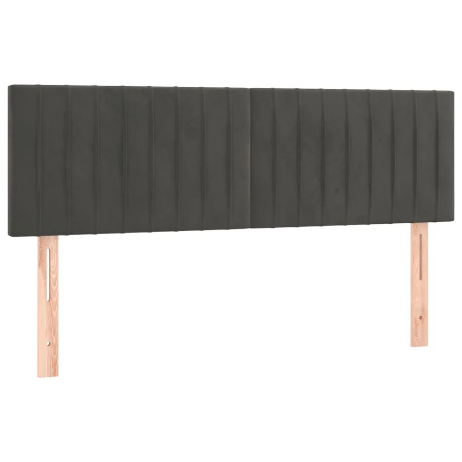 Têtes de lit Gris foncé 144x5x78/88 cm Velours - 2