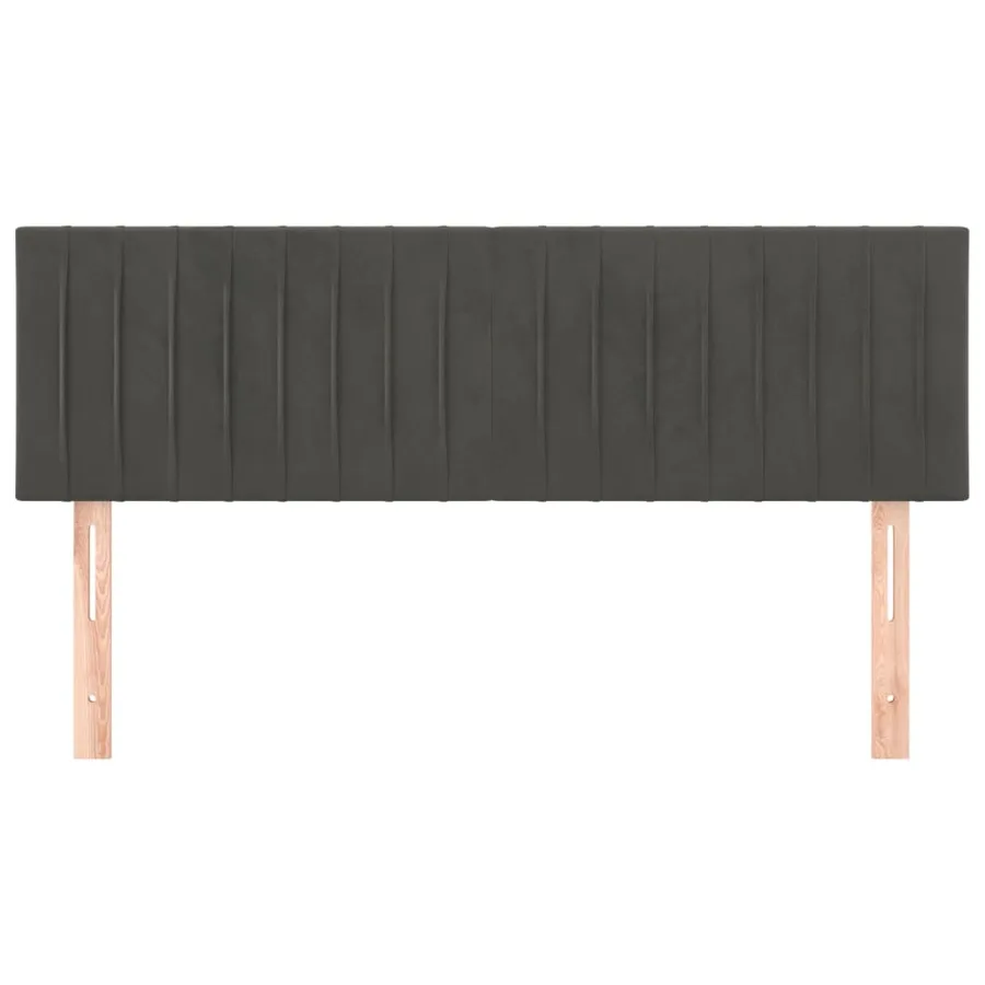 Têtes de lit Gris foncé 144x5x78/88 cm Velours - 3