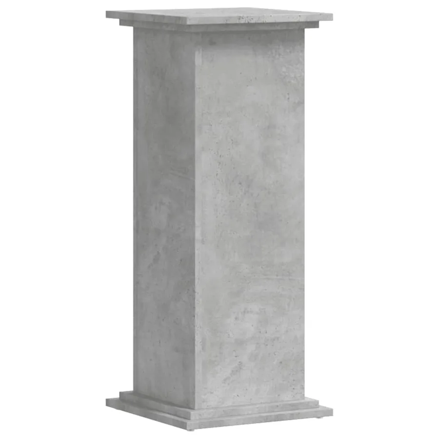Support pour plantes gris béton 33x33x80 cm bois d'ingénierie - 2
