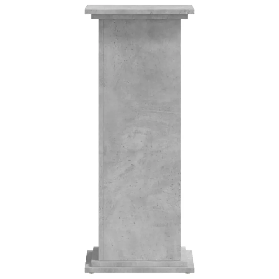 Support pour plantes gris béton 33x33x80 cm bois d'ingénierie - 5