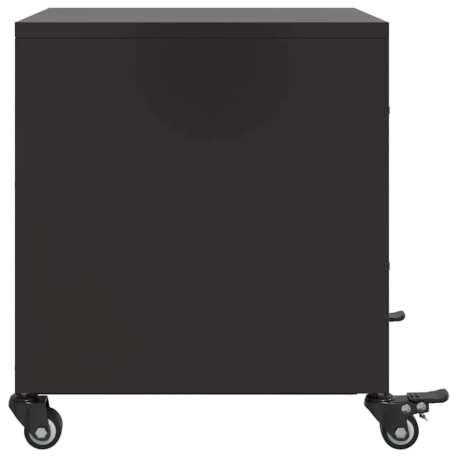 Tables de chevet 2 pcs noir 36x39x43,5 cm acier - 7