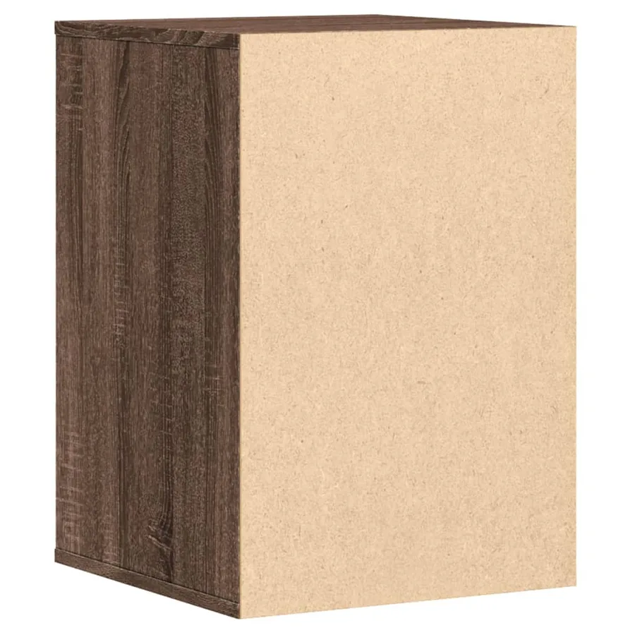 Commode d'angle chêne marron 40x41x58 cm bois d'ingénierie - 6