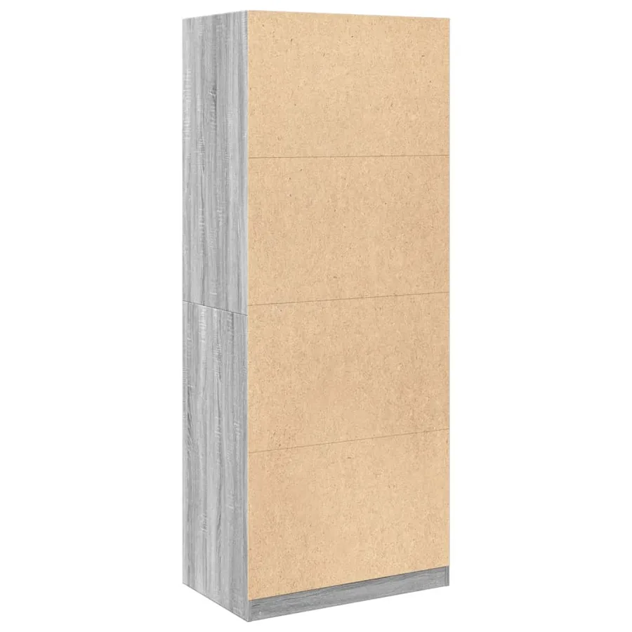 Garde-robe sonoma gris 80x50x200 cm bois d'ingénierie - 6