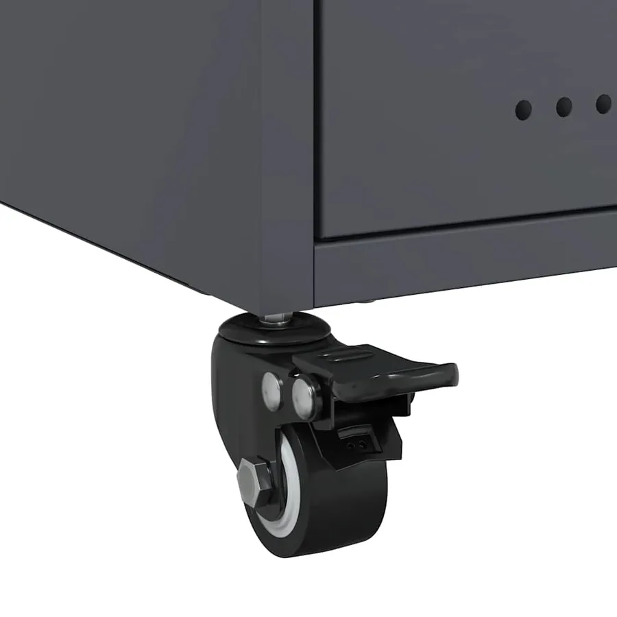 Tables de chevet 2 pcs anthracite 36x39x43,5 cm acier - 11