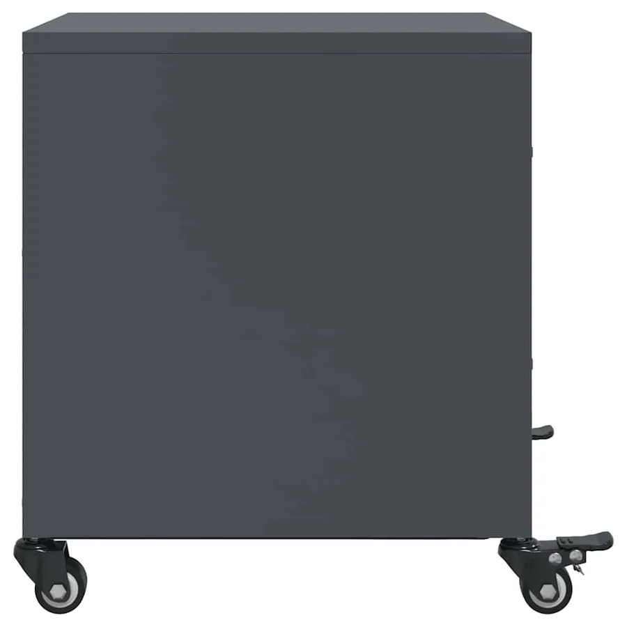 Tables de chevet 2 pcs anthracite 36x39x43,5 cm acier - 7
