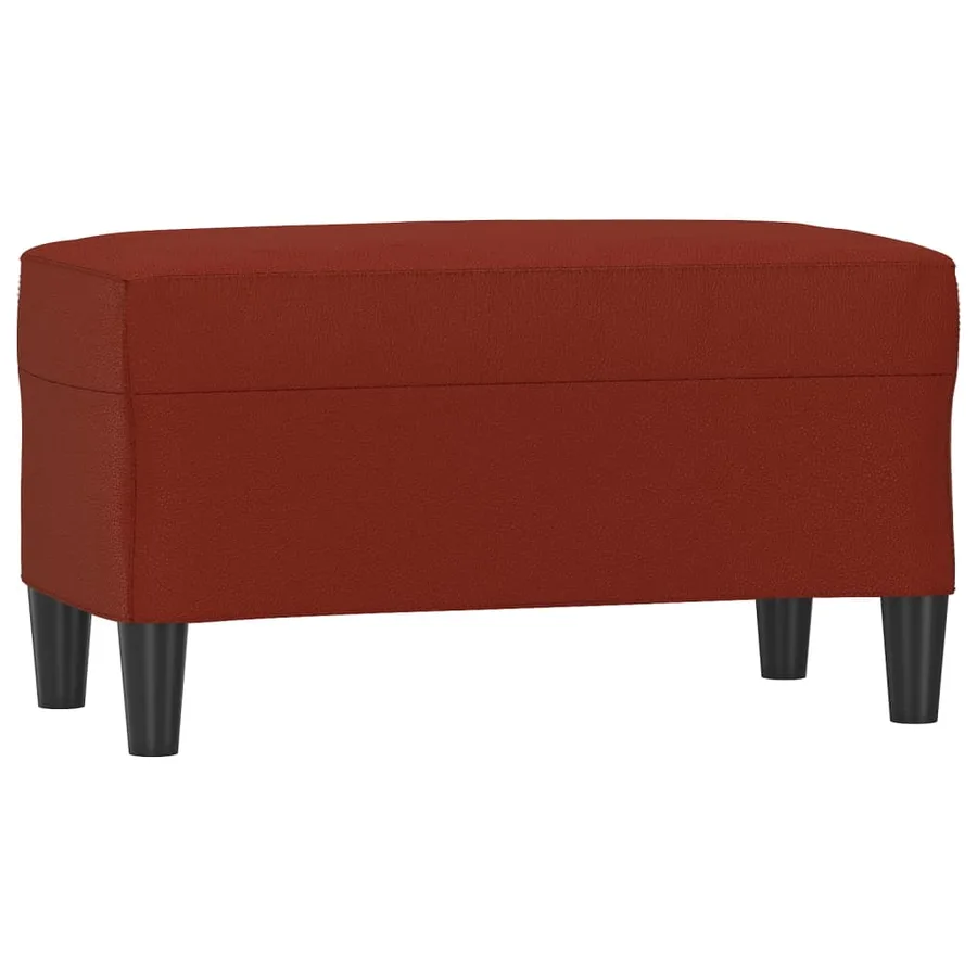 Banc Rouge bordeaux 70x35x41 cm Similicuir - 2