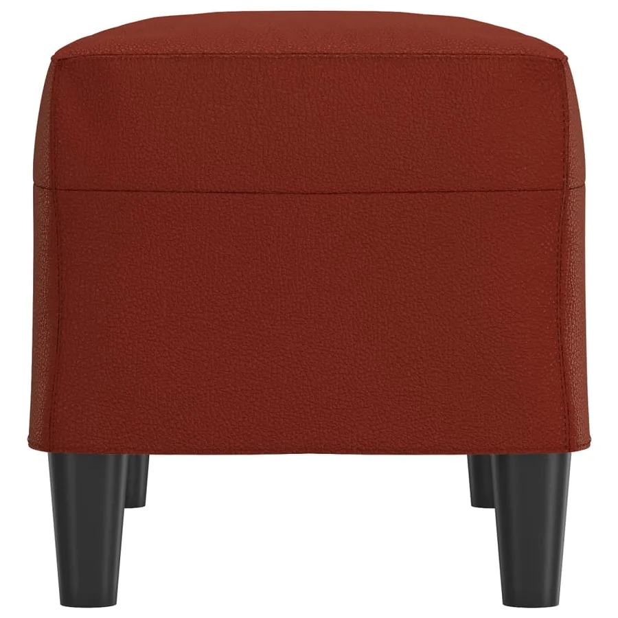 Banc Rouge bordeaux 70x35x41 cm Similicuir - 4