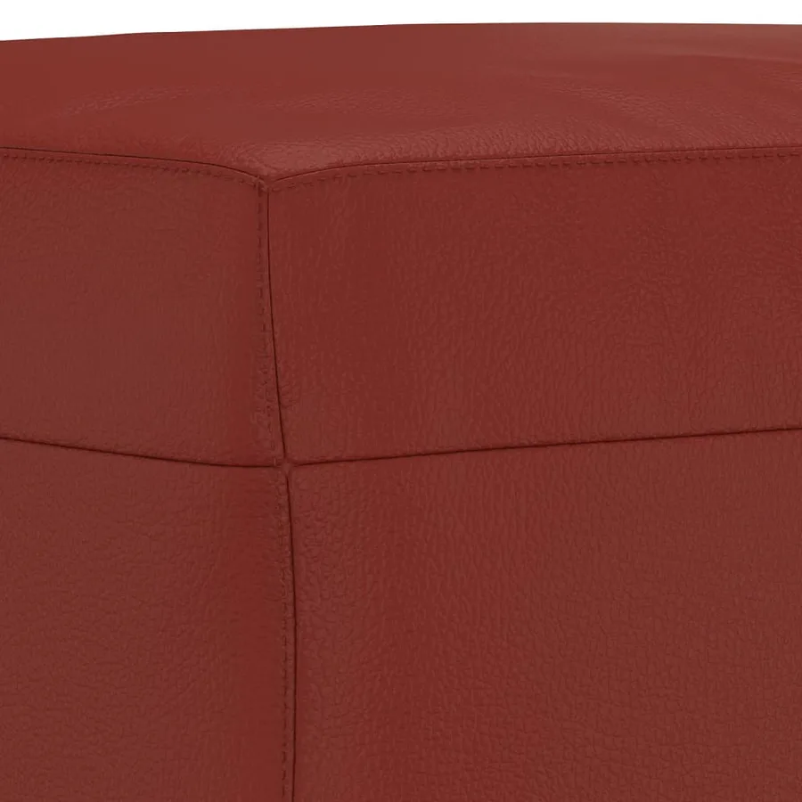 Banc Rouge bordeaux 70x35x41 cm Similicuir - 5