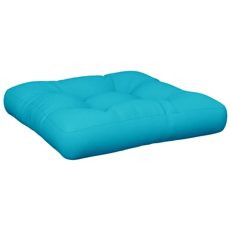 Coussin de palette turquoise 50x50x12 cm tissu - 2