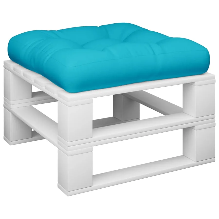 Coussin de palette turquoise 50x50x12 cm tissu - 3