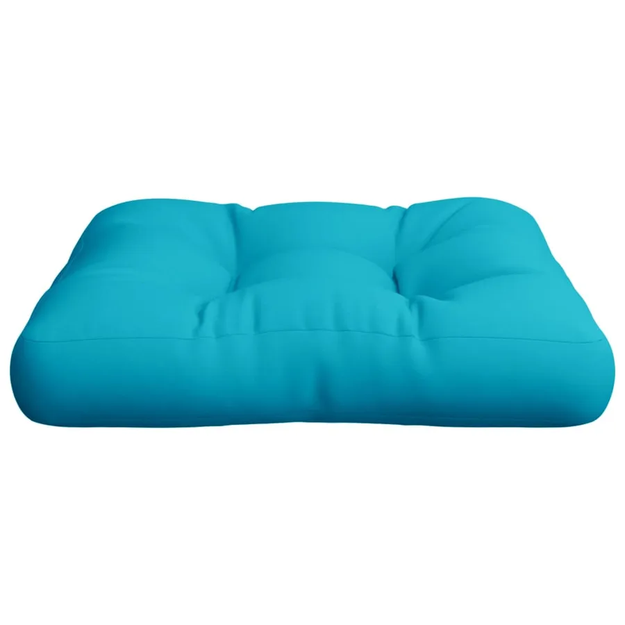 Coussin de palette turquoise 50x50x12 cm tissu - 4