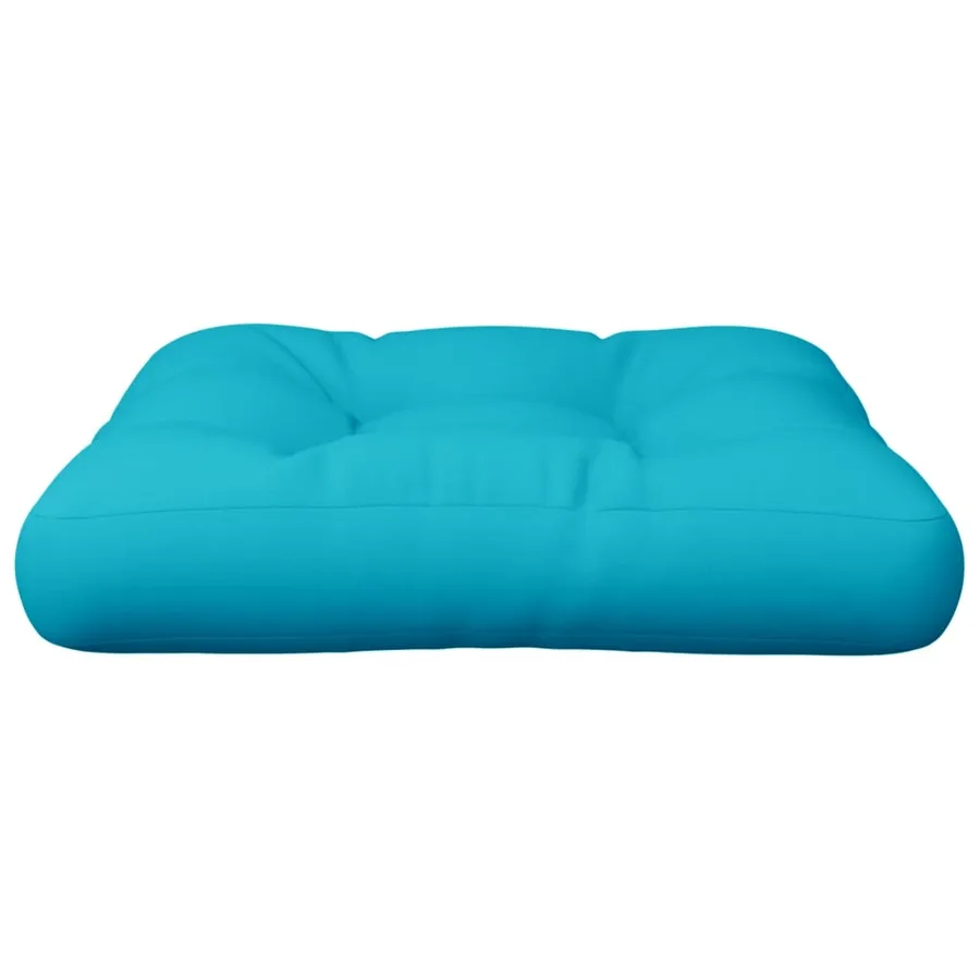 Coussin de palette turquoise 50x50x12 cm tissu - 5