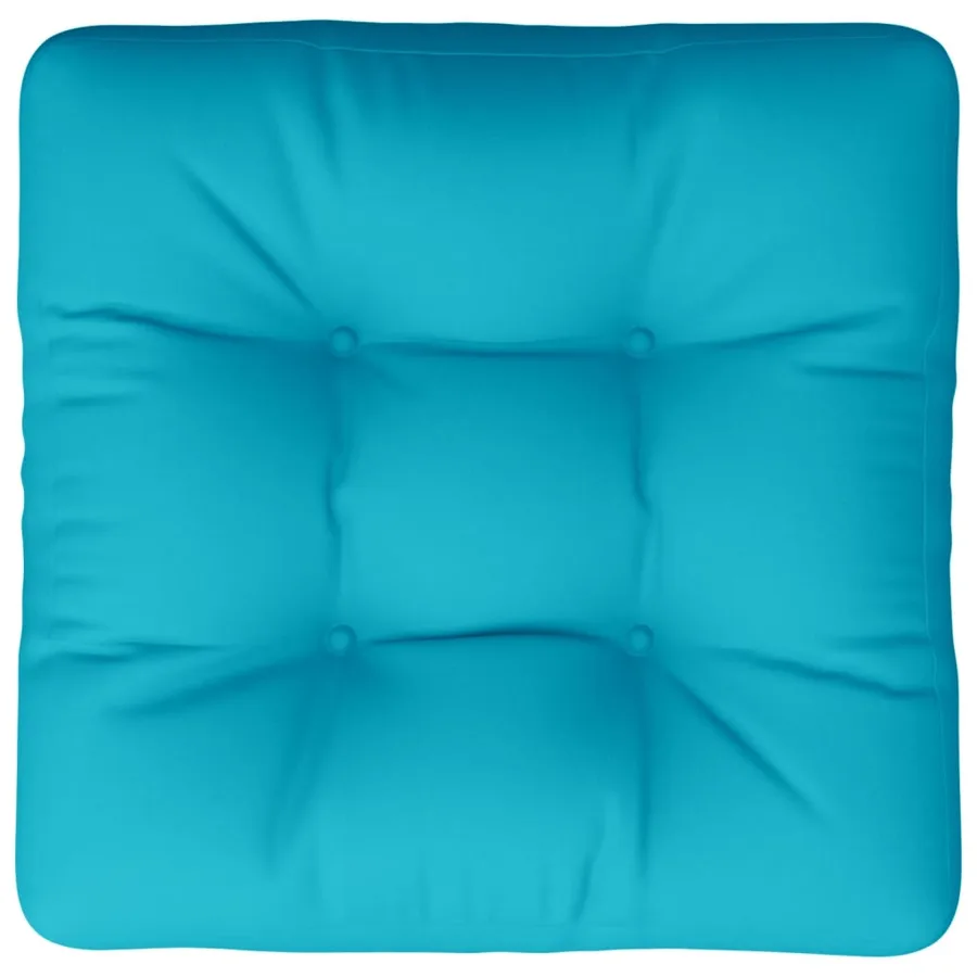 Coussin de palette turquoise 50x50x12 cm tissu - 6