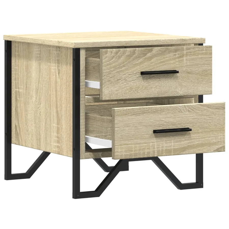Tables de chevet 2 pcs chêne sonoma 40x41x40 cm bois ingénierie - 6
