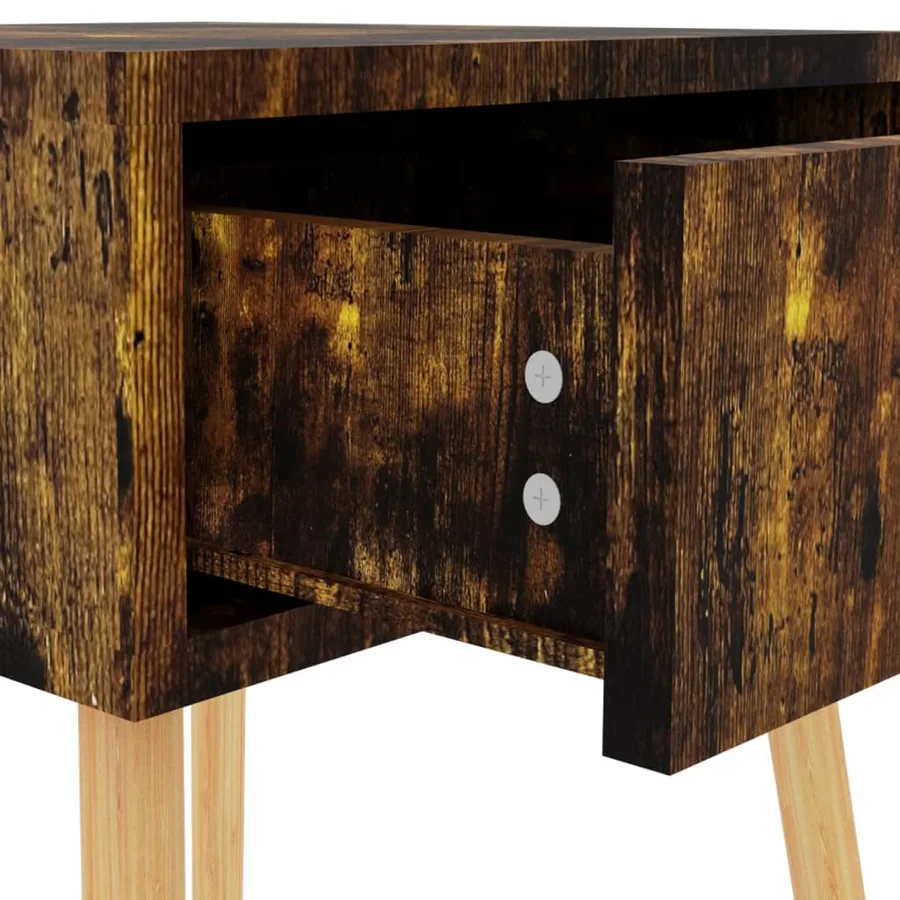 Tables de chevet 2 pcs Chêne fumé 40x40x56 cm Bois d'ingénierie - 8