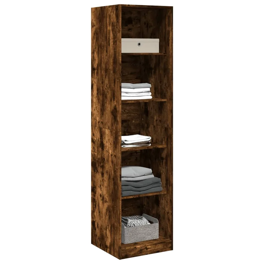 Garde-robe chêne fumé 50x50x200 cm bois d'ingénierie - 3