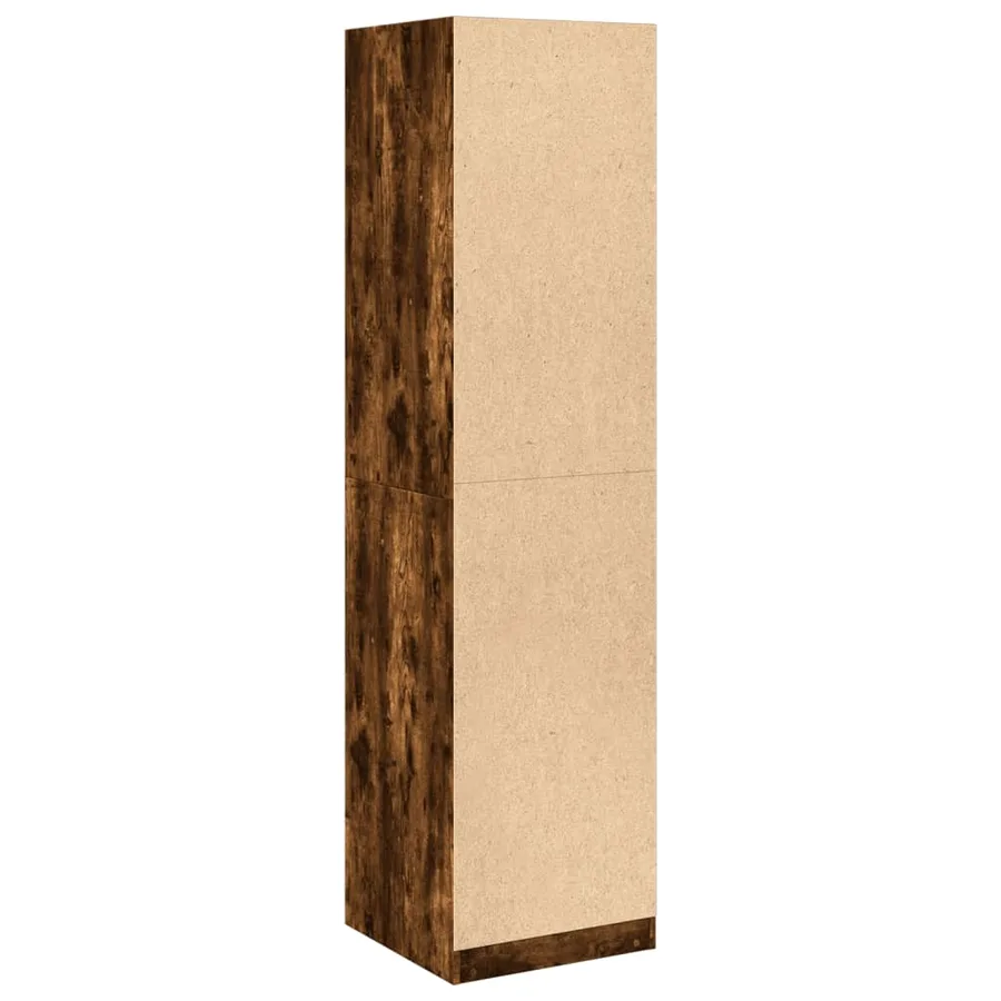 Garde-robe chêne fumé 50x50x200 cm bois d'ingénierie - 6