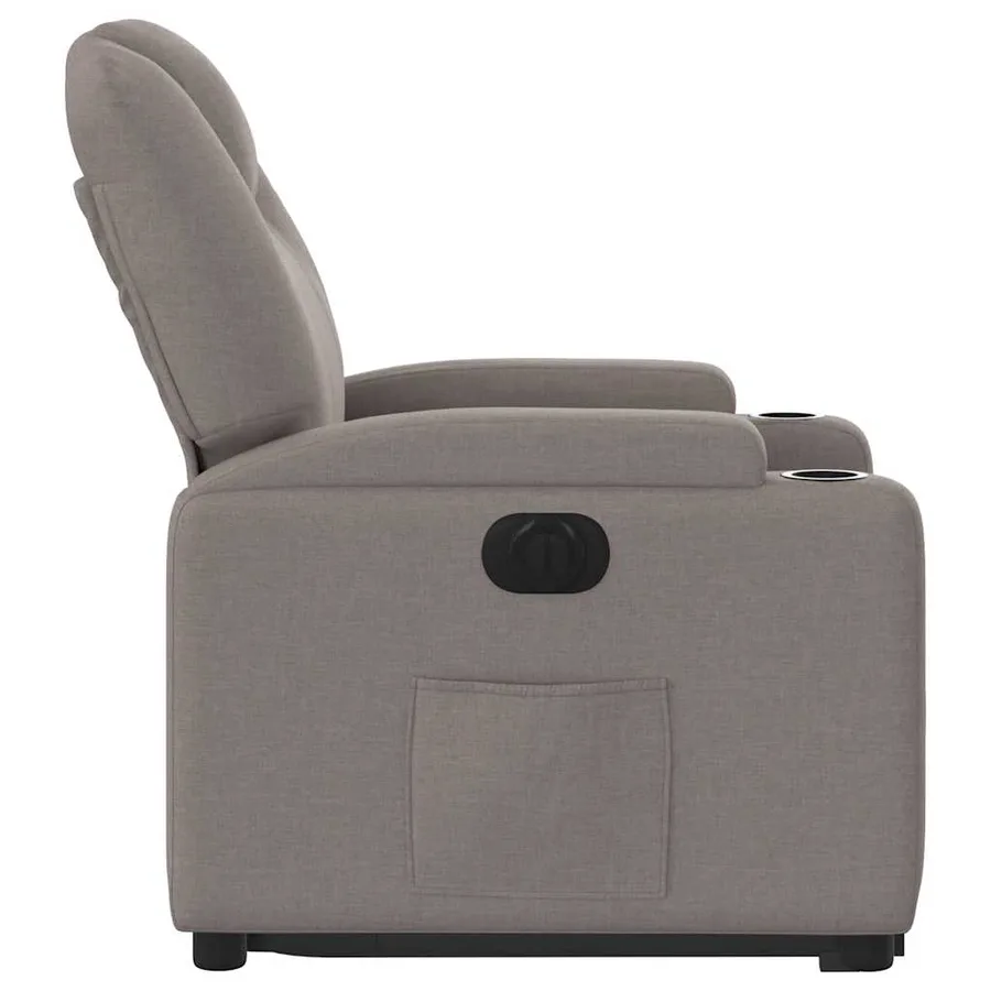 Fauteuil inclinable électrique taupe tissu - 10