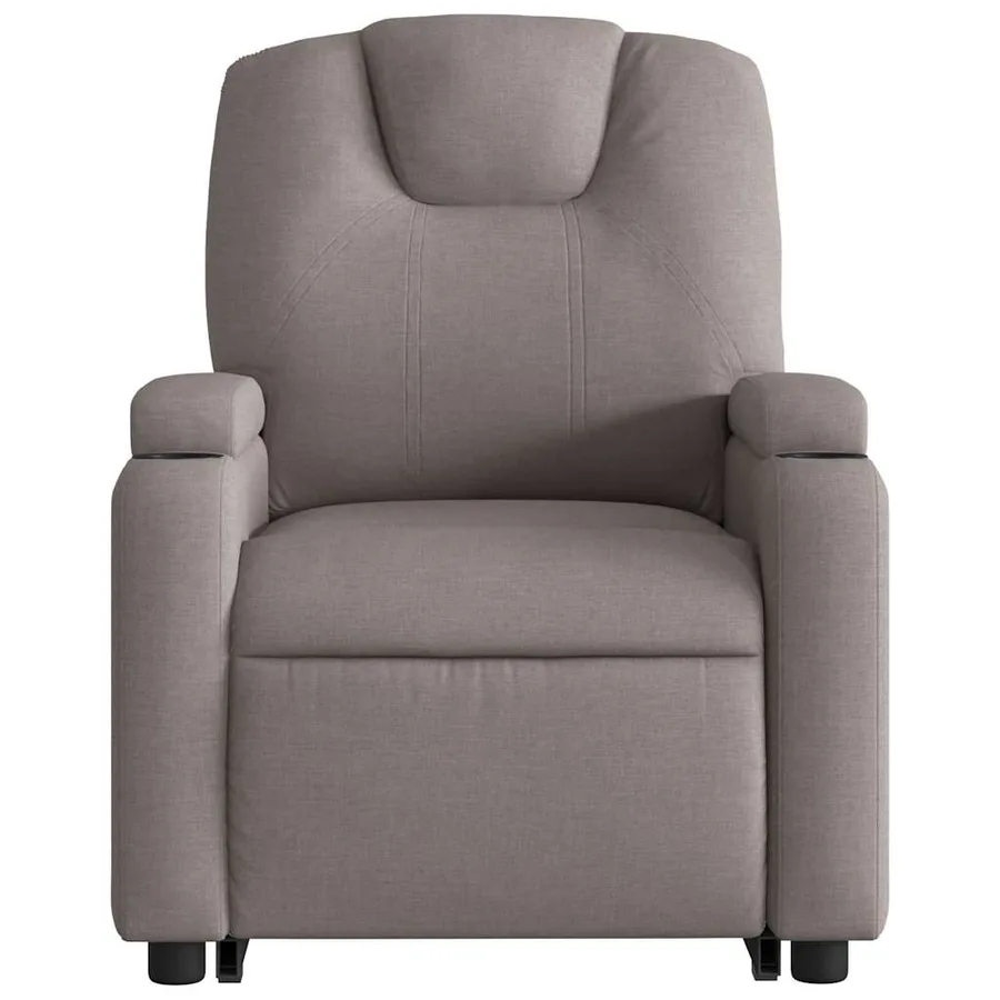 Fauteuil inclinable électrique taupe tissu - 9