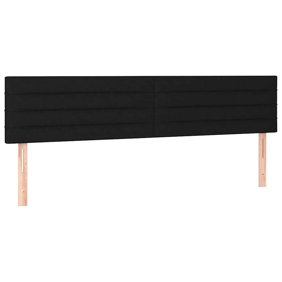 Têtes de lit Noir 200x5x78/88 cm Tissu - 2