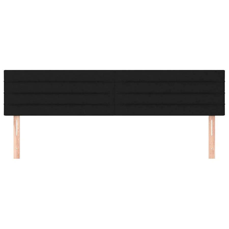 Têtes de lit Noir 200x5x78/88 cm Tissu - 3