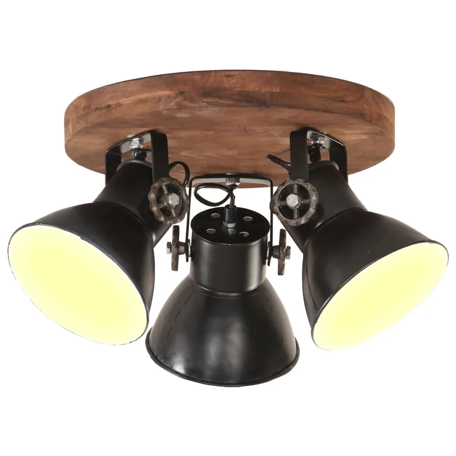 Plafonnier industriel 25 W Noir 42x27 cm E27