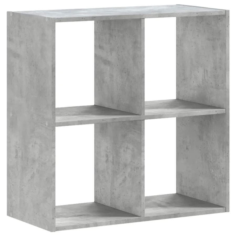 Bibliothèque gris béton 68,5x32x68,5 cm bois d'ingénierie - 5