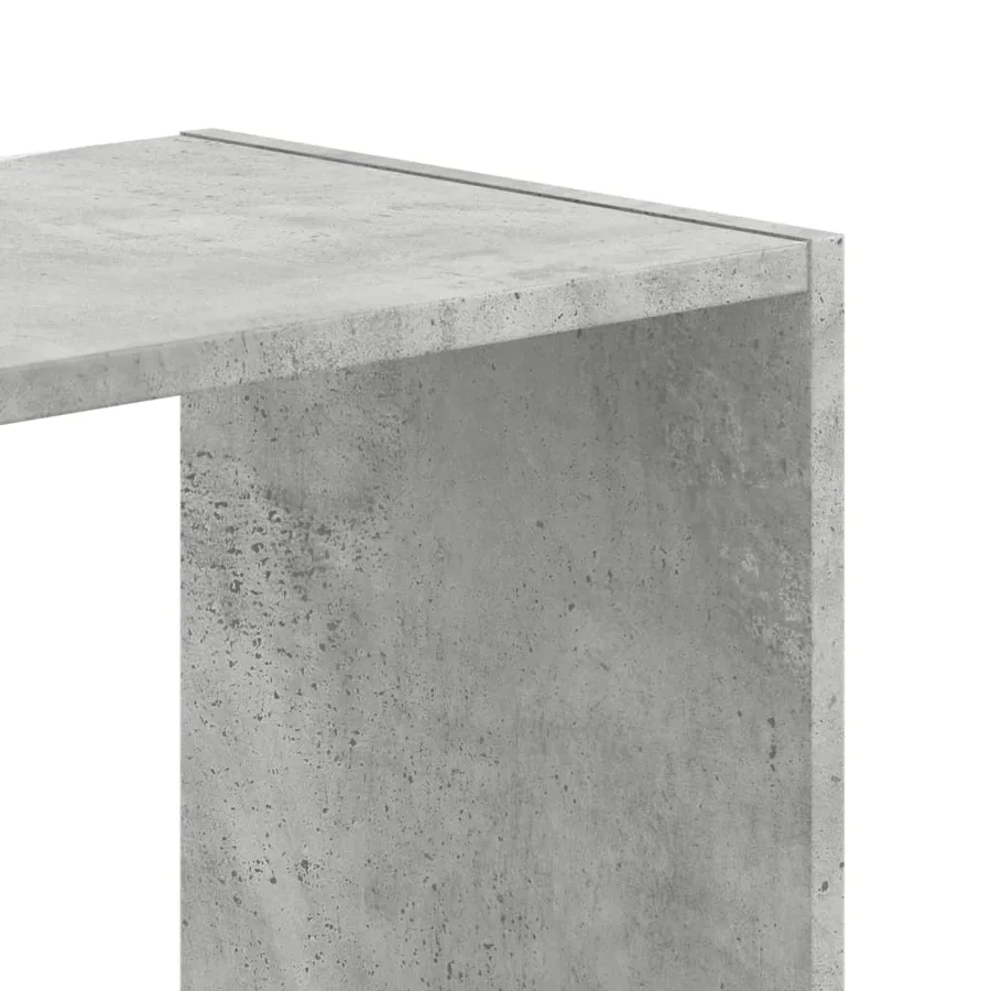 Bibliothèque gris béton 68,5x32x68,5 cm bois d'ingénierie - 7