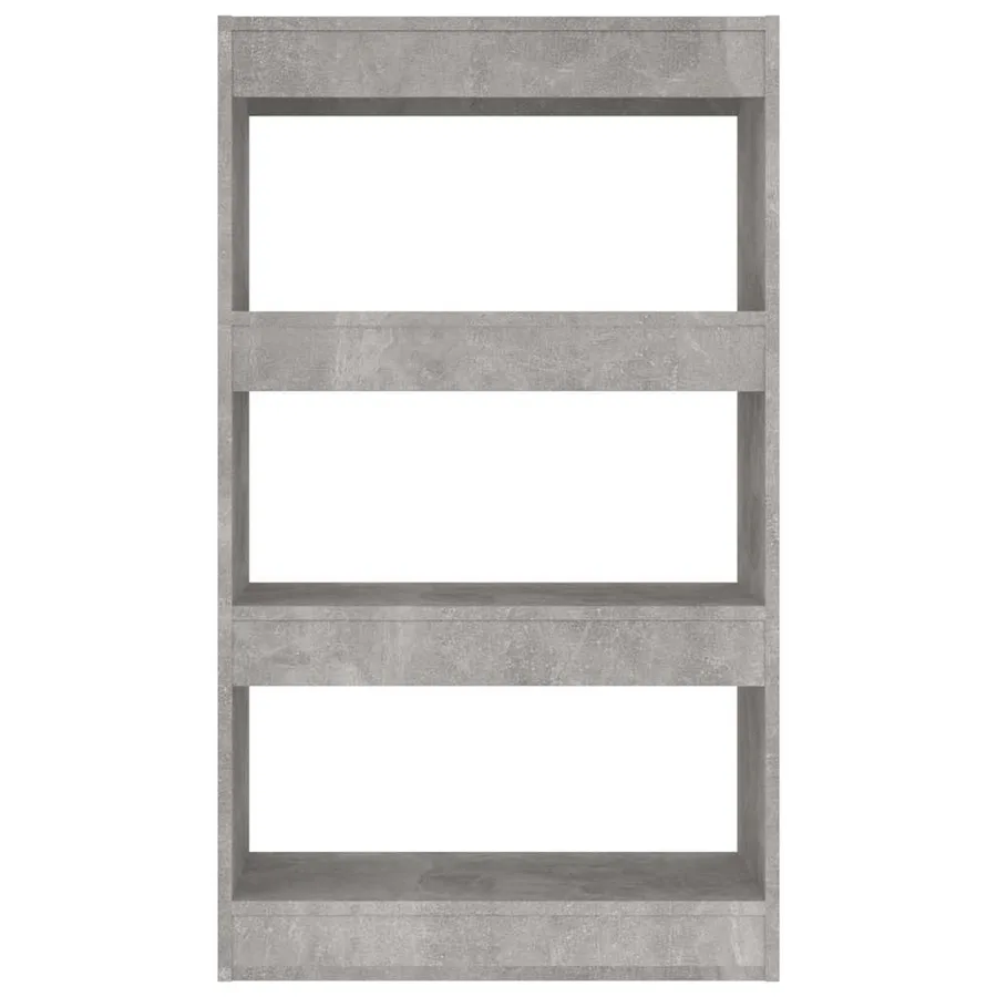 Bibliothèque/séparateur de pièce gris béton bois d'ingénierie - 5