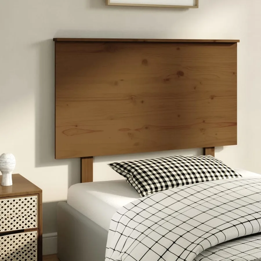 Tête de lit Marron miel 94x6x82,5 cm Bois massif de pin - 4